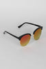 Wide Round Semi-Rimless Sunglasses