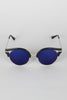 Round Semi-Rimless Cat Eye Sunglasses