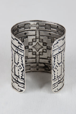 Aztec Metal Cuff Bracelet
