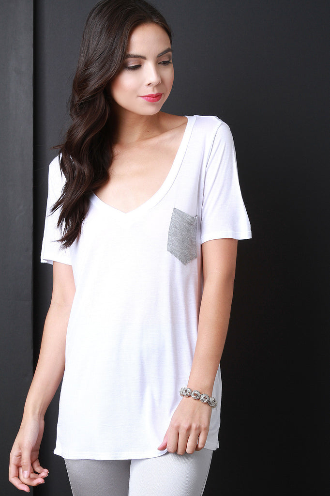 Feather Weight Pocket Tee Top