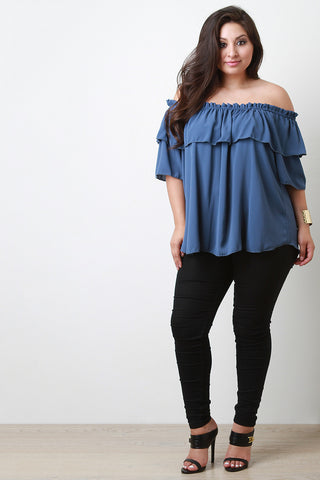 Ruffle Off The Shoulder Top