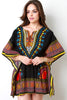 African Dashiki Smock Waist Mini Dress
