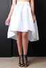 Front Bow Tie High Low Taffeta Skirt