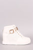 Liliana Fabulous Lace-Up High Top Wedge Sneaker