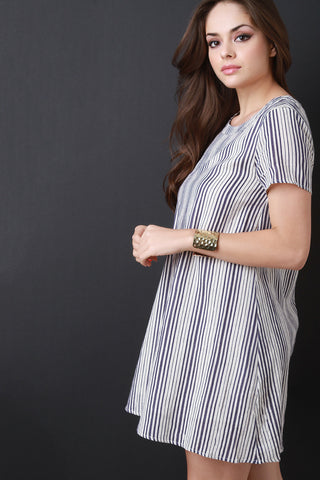Striped Cotton Tee Shirt Dress