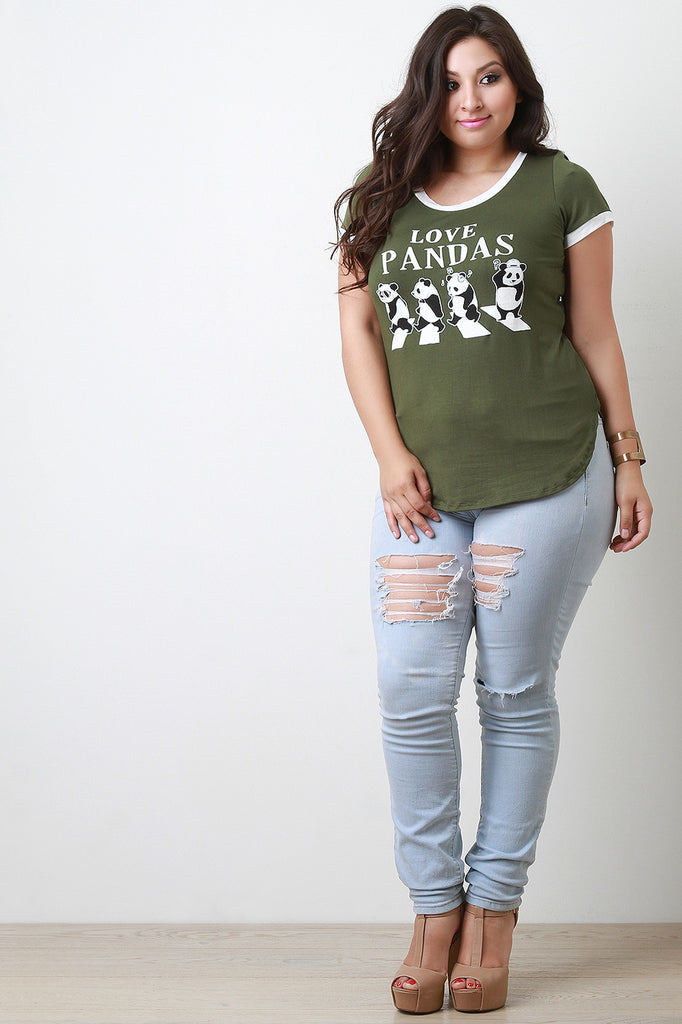 Love Pandas Graphic Print Tee