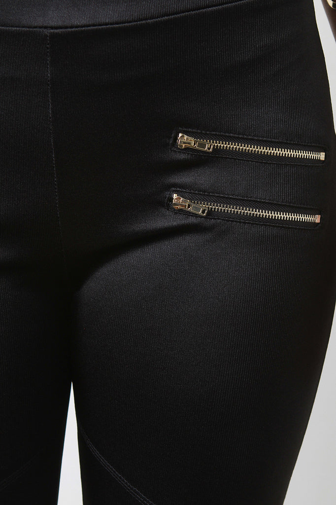Athleisure Zipper Fitted Leggings