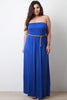 Belted Tube Maxi Dress