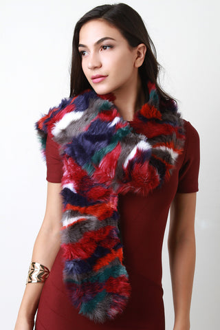 Colorful Fur Scarf
