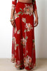 Floral Print Semi-Sheer Mesh Maxi Skirt