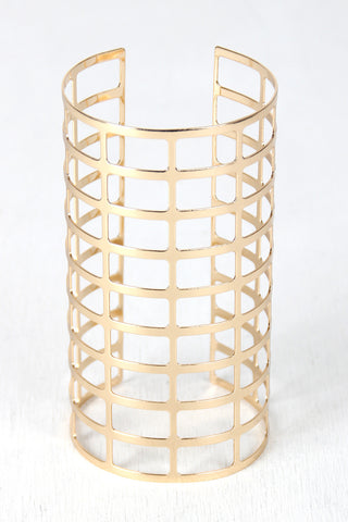 Grid Caged Arm Cuff Bracelet