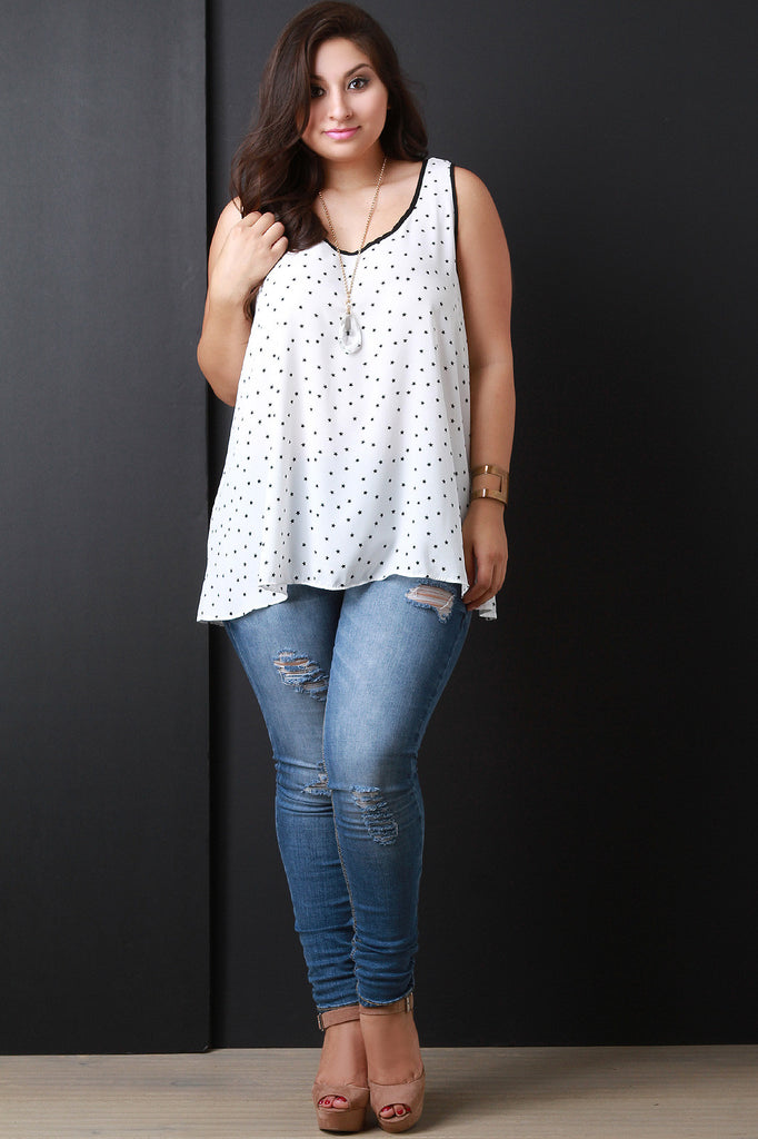 Sleeveless Star A-Line Top