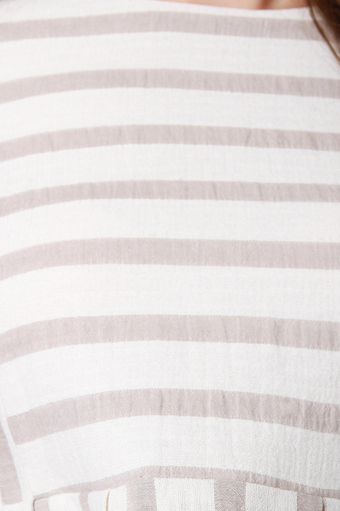 Stripe Short Sleeve Babydoll Dress