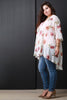 Floral Chiffon Open Front High Low Cardigan