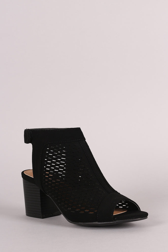 Bamboo Perforated Mule Booties