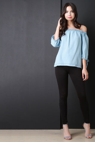 Off The Shoulder Tied Sleeve Top