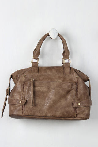 Medium Vegan Leather Satchel Bag