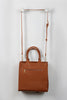 Structured Boxy Vegan Leather Tote Bag