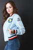 Chambray Patch Bomber Jacket