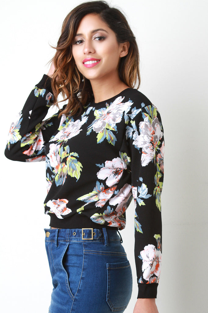 Floral Sweater Top