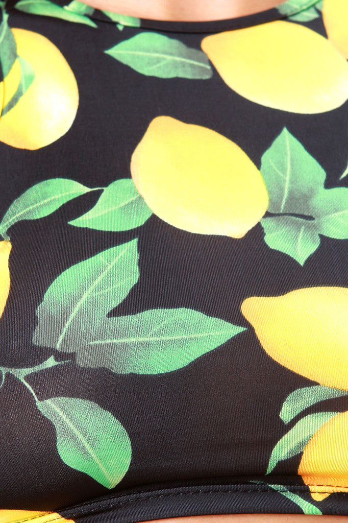 Leafy Lemons Crop Top