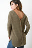 Back Button Accent Long Sleeves Sweater Top