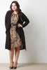 Chiffon Draped Longline Open Front Cardigan Jacket