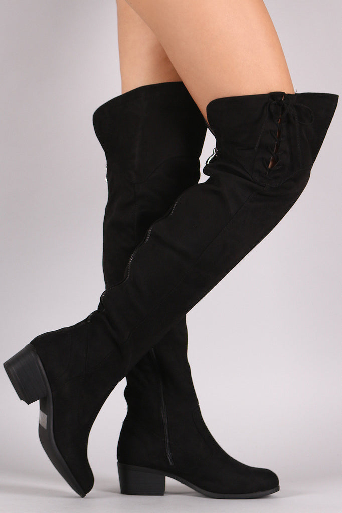 Wild Diva Lounge Suede Over the Knee Boots