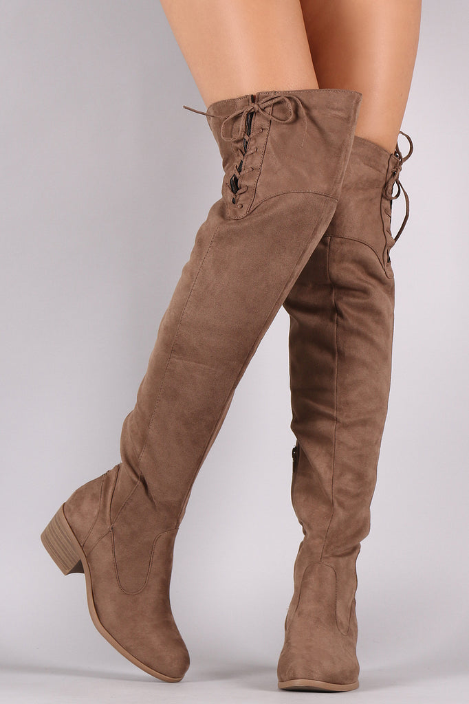Wild Diva Lounge Suede Over the Knee Boots