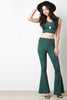 Faux Suede Bell Bottom Pants