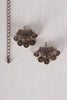 Dangle Medallion Statement Necklace Set