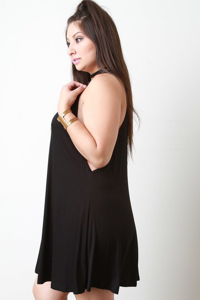 Plus Size Sleeveless Swing Dress