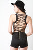 Caged Strappy Back Deep V Wired Romper