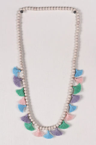 Colorful Beaded Elastic Necklace