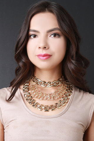 Draped In Gold Chains Choker Set
