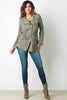 Drawstring Waist Long Sleeves Utility Jacket