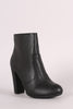 Bamboo Plain Chunky Heeled Ankle Boots