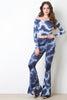 Cloudy Tie Dye High Waisted Flare Pants